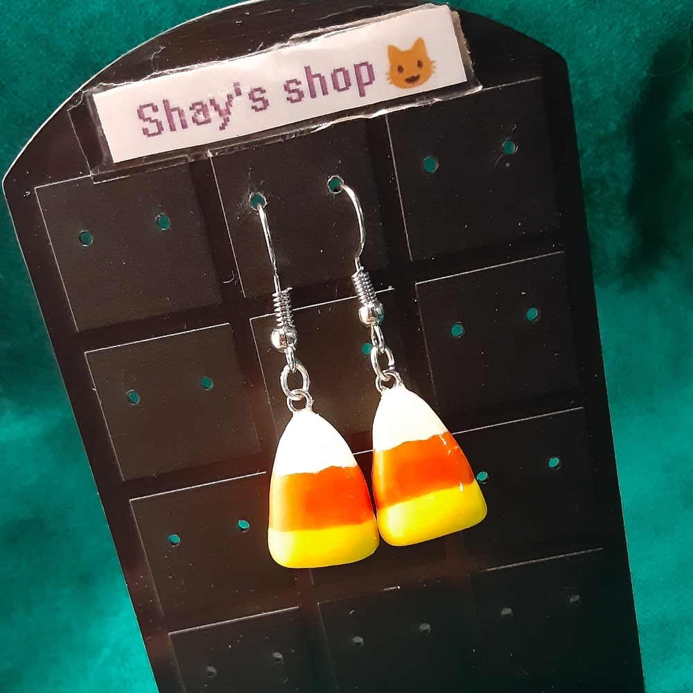 Candy corn earrings